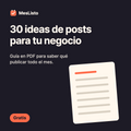 30 ideas de posts para tu negocio, gratis